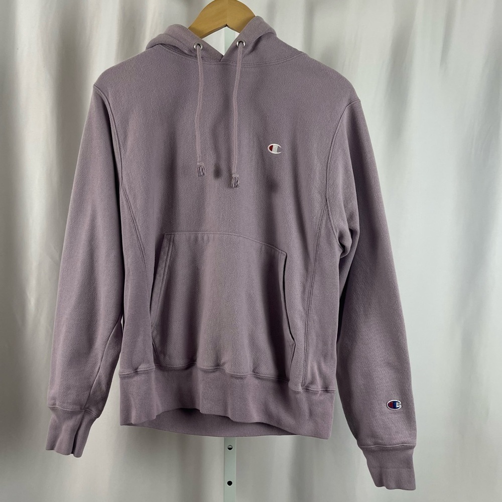 Champion Reverse Weave Small Solid Hoodie Sweatshirt Casual Streetwear Logo